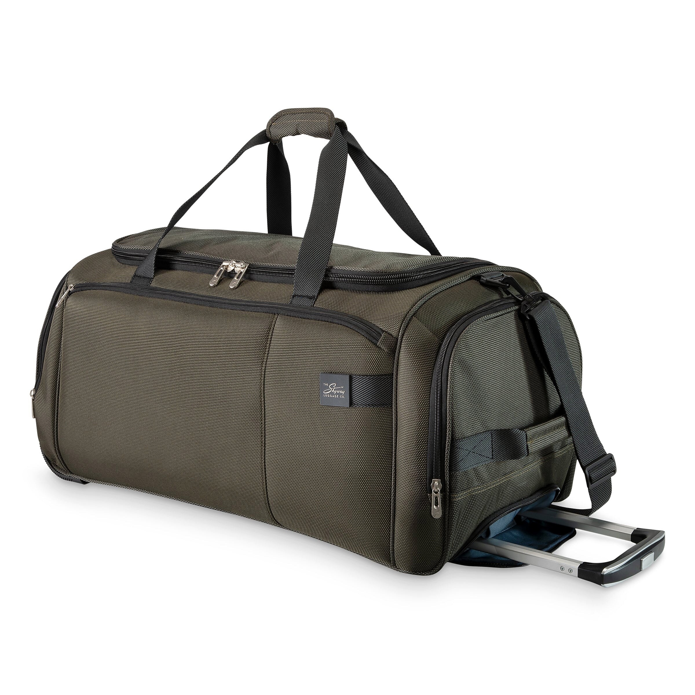 Skyway Luggage Sigma 7.0 28" Polyester Telescoping Travel Duffel with Wheels, Pine (177-28-305-RDF)