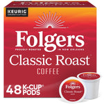 Folgers Classic Roast Coffee Keurig® K-Cup® Pods, Medium Roast, 48/Box (5000363378)