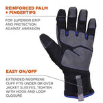 ProFlex 817WP Reinforced Thermal Waterproof Utility Gloves, Black, 2XL (17376)