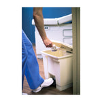 Legacy Step-On Receptacle, 18 gal, Plastic, White