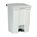Legacy Step-On Receptacle, 18 gal, Plastic, White