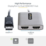 StarTech DisplayPort to HDMI/HDMI Audio/Video Adapter, Male to Female, Silver (MST14DP122HD)