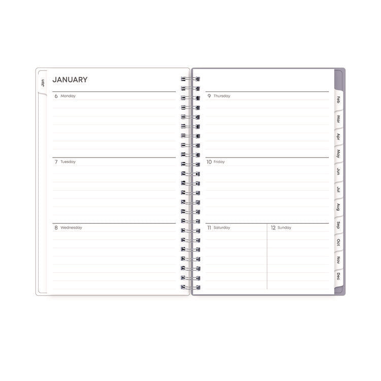 Laila Create-Your-Own Cover Weekly/Monthly Planner, Wildflower Artwork, 8 x 5, Purple/Blue/Pink, 12-Month (Jan to Dec): 2025