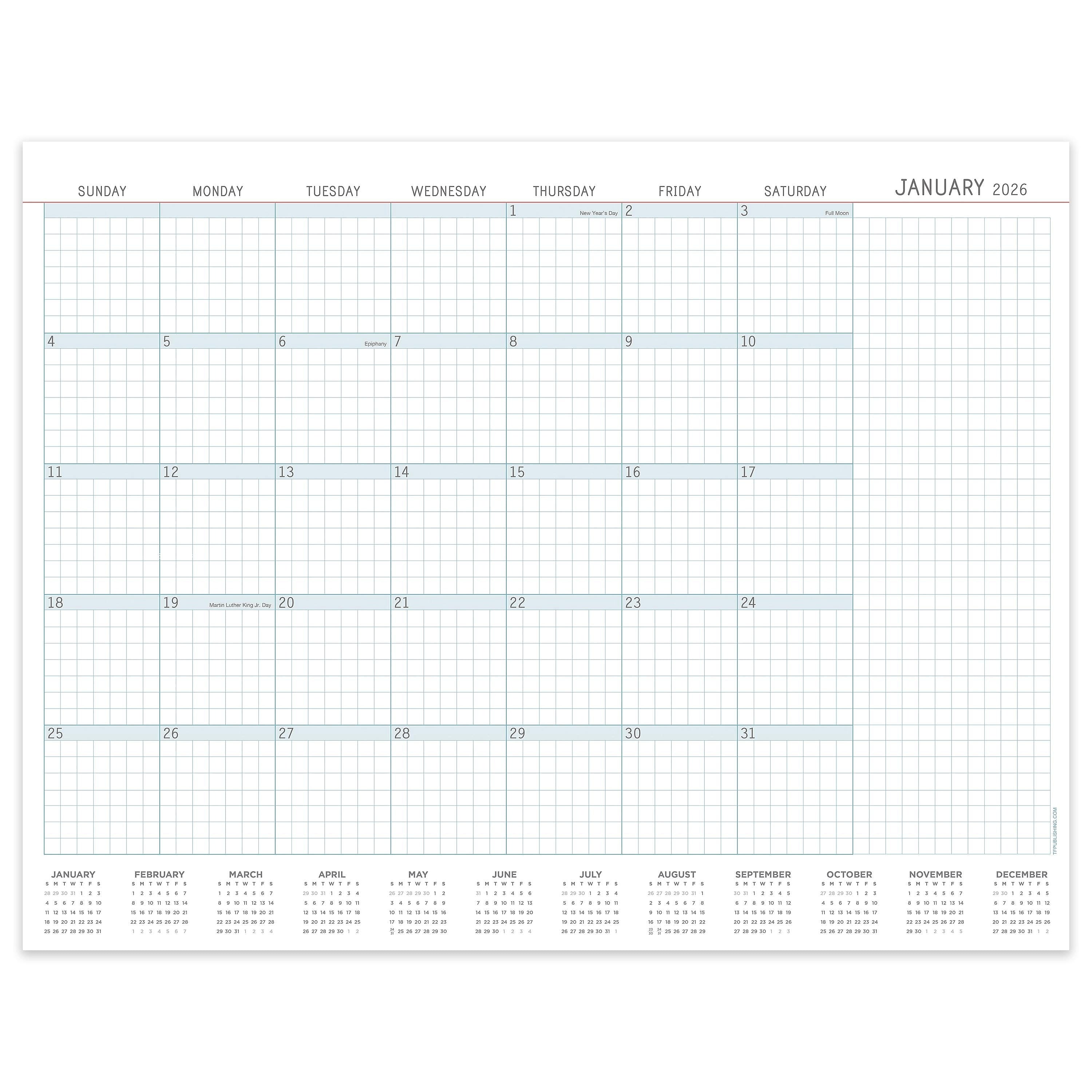 2026 TF Publishing 22" x 17" Monthly Desk Calendar, (26-8204)