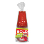 Squared Plastic Party Cups, 18 oz, Red, 240/Carton