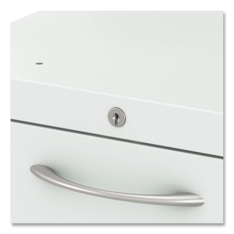 Flagship Mobile Pedestal, Left/Right, 2-Drawer: Box/File, Letter, White, 15 x 22.88 x 22