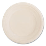 Bagasse PFAS-Free Dinnerware, Plate, Sugarcane, 6" dia, Tan, 1,000/Carton