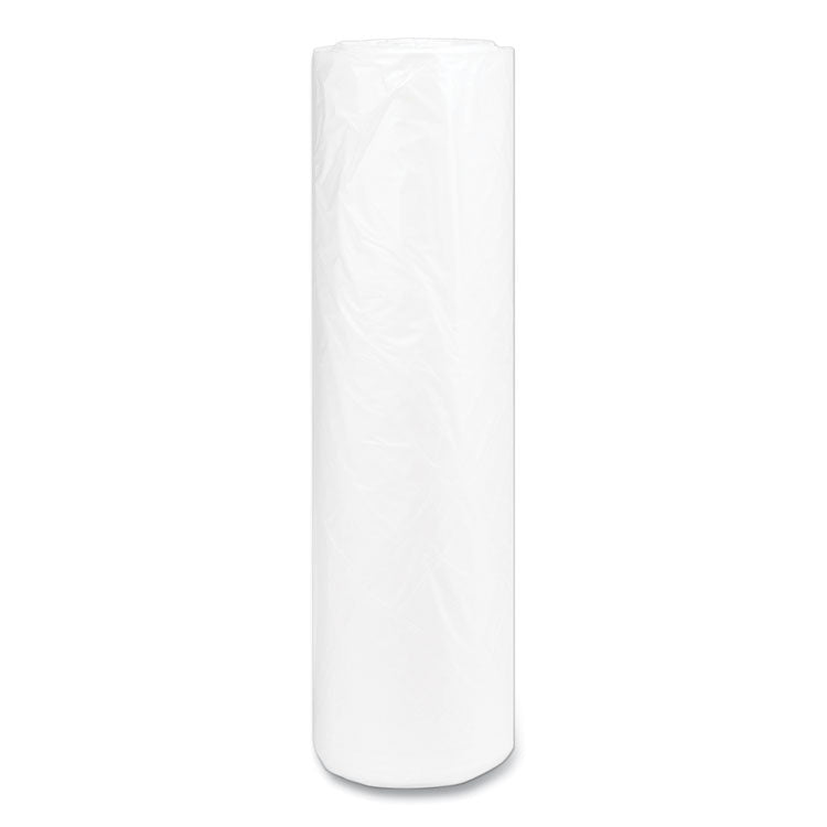 High-Density Commercial Can Liners, 56 gal, 14 mic, 43" x 48", Natural, Interleaved Roll, 25 Bags/Roll, 8 Rolls/Carton