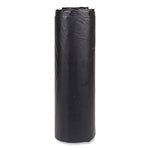 High-Density Commercial Can Liners, 56 gal, 22 mic, 43" x 48", Black, Interleaved Roll, 25 Bags/Roll, 6 Rolls/Carton
