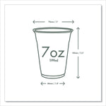 76-Series Cold Cup, 7 oz, Plastic, Clear/Green, 1,000/Carton