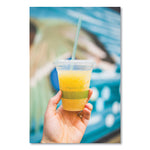 96-Series Cold Cup, 12 oz, Plastic, Clear/Green, 1,000/Carton