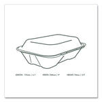 Nourish Molded Fiber Takeout Containers, Compostable, 6.1 x 9 x 2.9, Natural, Sugarcane, 200/Carton