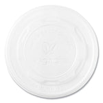 115-Series Flat Hot Lids, Compostable, For Use With 115-Series Soup Containers, White, Plastic, 500/Carton