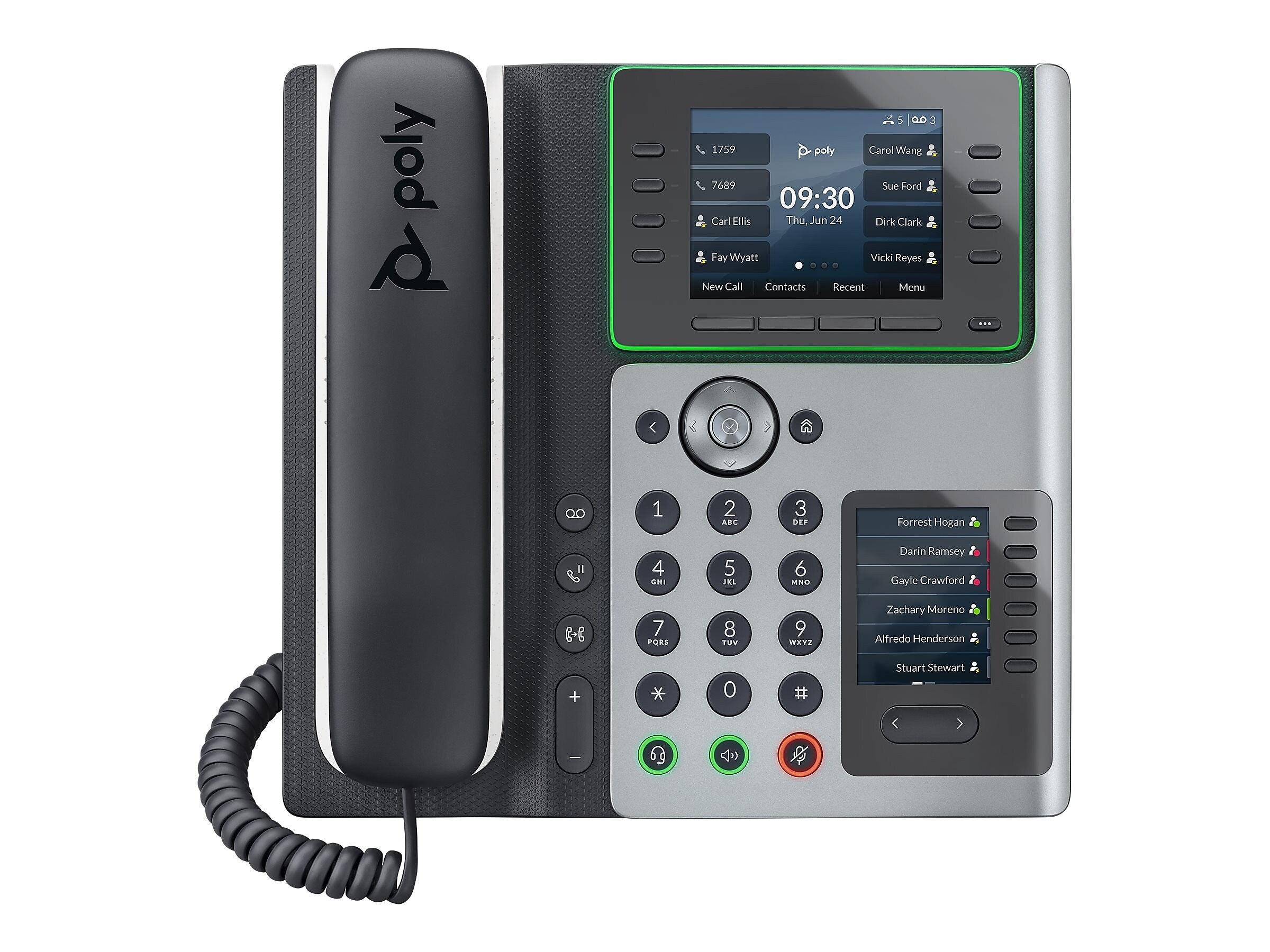 Poly Edge E450 VOIP Phone, Silver/Black (82M90AA)