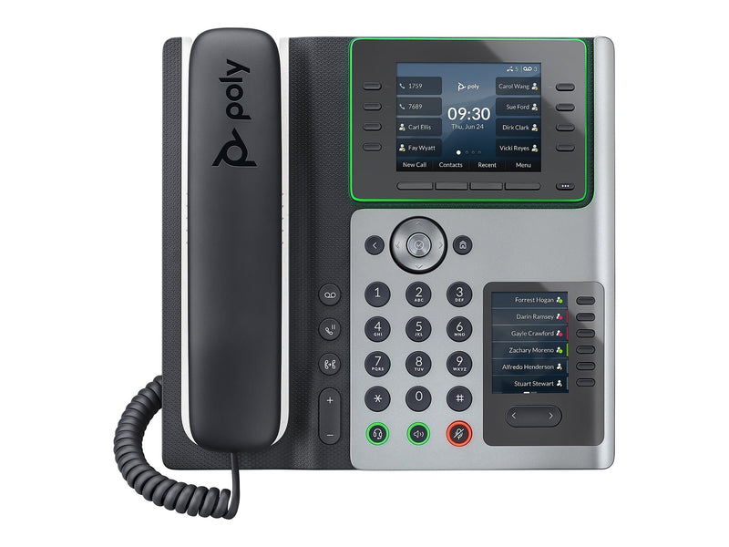 Poly Edge E450 VOIP Phone, Silver/Black (82M90AA)