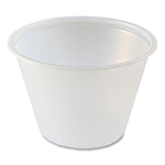 Portion Cups, 2.5 oz, Plastic, Translucent, 125/Sleeve, 20 Sleeve/Carton