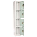 AdirOffice 72'' 4 Tier Misty Green Storage Locker, 4/Pack (ADI629-204-MGRN-PKG-4)