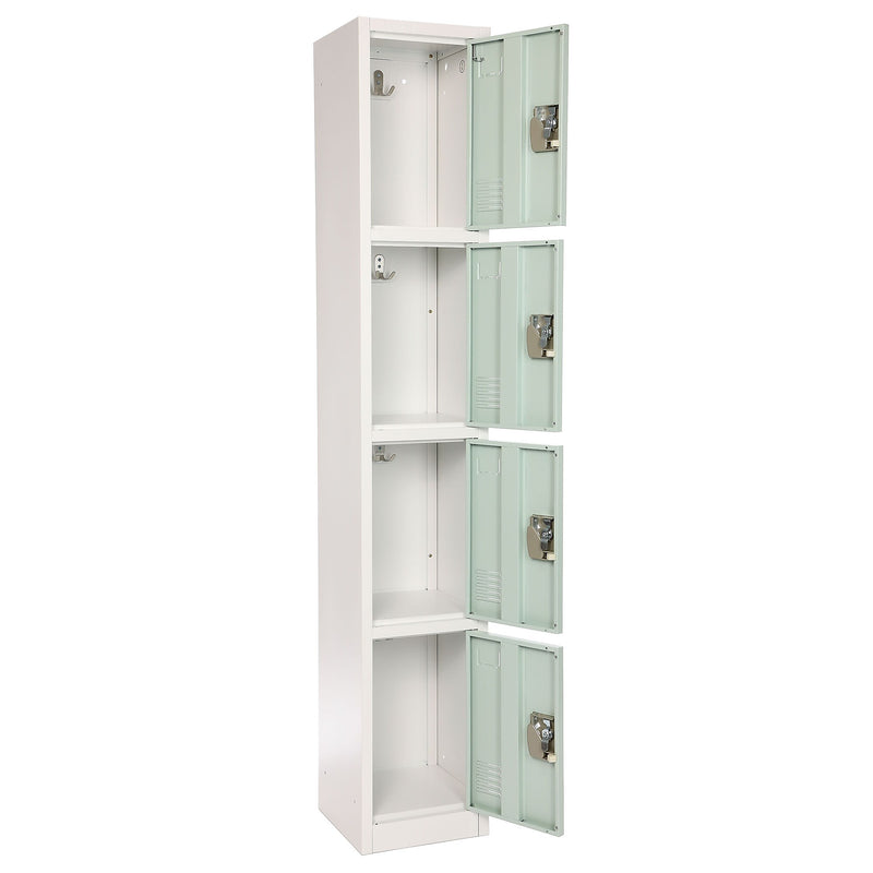 AdirOffice 72'' 4 Tier Misty Green Storage Locker, 4/Pack (ADI629-204-MGRN-PKG-4)