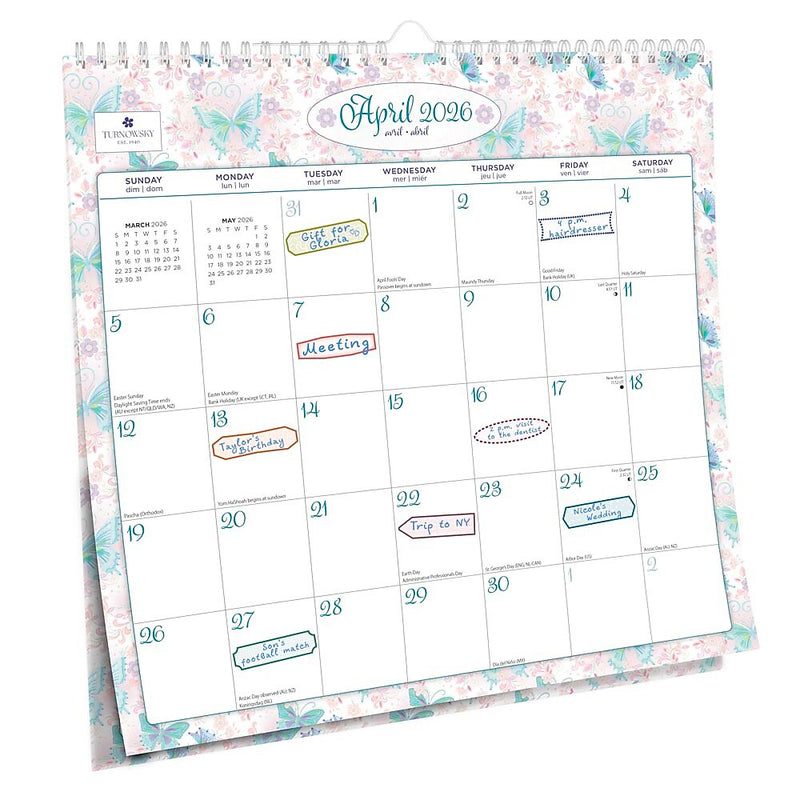 2025-2026 Plato House of Turnowsky 12" x 12" Academic Monthly Wall Calendar (9798330700165)