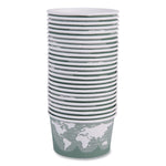 World Art Renewable and Compostable Food Container, 12 oz, 4.05" Diameter x 2.5" h, Green, Paper, 25/Pack, 20 Packs/Carton