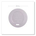 EcoLid Renewable/Compostable Hot Cup Lids, Fits 8 oz Hot Cups, Plastic, White, 50/Packs, 16 Packs/Carton