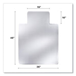 DuraMat Moderate Use Chair Mat for Low Pile Carpeting, Lipped, 36 x 48, Clear, 50/Pallet