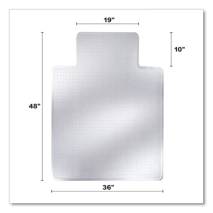 DuraMat Moderate Use Chair Mat for Low Pile Carpeting, Lipped, 36 x 48, Clear, 50/Pallet
