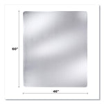 DuraMat Moderate Use Chair Mat for Low Pile Carpeting, Rectangular, 46 x 60, Clear, 50/Pallet