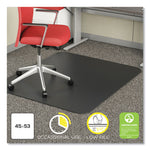 EconoMat Carpet Chair Mat, Rectangular, 45 x 53, Black