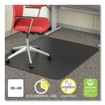 EconoMat Carpet Chair Mat, Rectangular, 36 x 48, Black