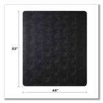EconoMat Carpet Chair Mat, Rectangular, 45 x 53, Black