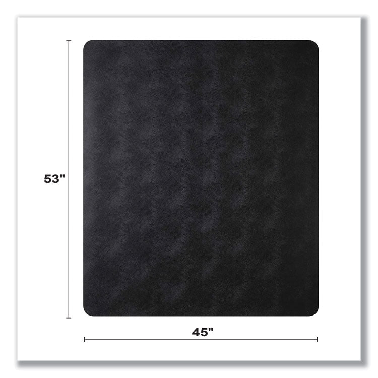 EconoMat Carpet Chair Mat, Rectangular, 45 x 53, Black