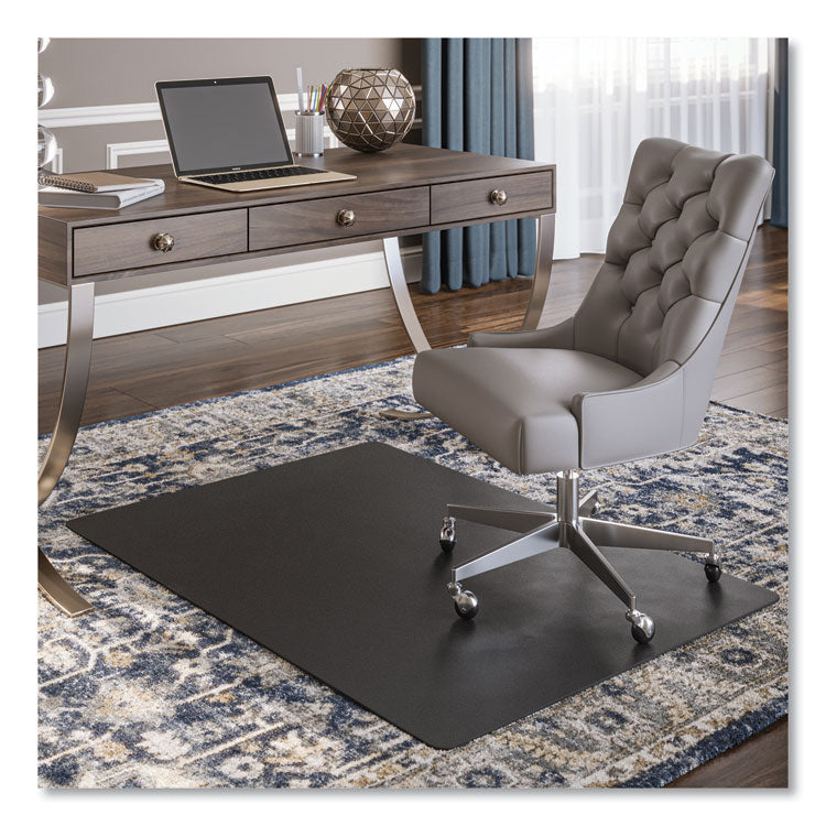 EconoMat Carpet Chair Mat, Rectangular, 45 x 53, Black