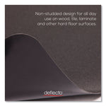 EconoMat Hard Floor Chair Mat, Lipped, 36 x 48, Black