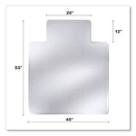 DuraMat Moderate Use Chair Mat for Low Pile Carpeting, Lipped, 45 x 53, Clear, 50/Pallet
