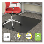 EconoMat Carpet Chair Mat, Rectangular, 46 x 60, Black