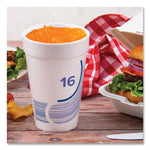 Breeze Hot/Cold Insulated Foam Drinking Cups, 16 oz, Purple/White/Blue, 1,000/Carton