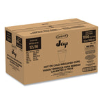 Breeze Hot/Cold Insulated Foam Drinking Cups, 12 oz, Brown/White/Blue, 1,000/Carton