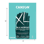 Canson XL Series 11" x 14" Oil & Acrylic Pad, 24 Sheets/Pad (MCXC400026878)