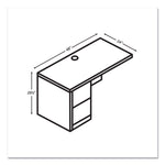 10500 Series Left Pedestal Return, 48 x 24 x 29.5, Pinnacle