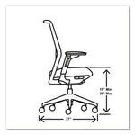 Cipher Mesh Back Task Chair, Supports Up to 300 lb, 15" to 20" Seat Height, Navy Seat, Charcoal Back, Charcoal Base