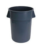 Boardwalk Round Waste Receptacle, Plastic, 44 gal, Gray (BWK44GLWRGRA)