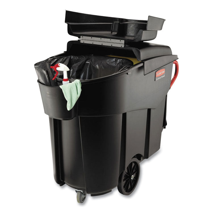 Mega BRUTE Mobile Container Lid, 30 x 49.5, Black