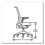 Cipher Mesh Back Task Chair, Supports Up to 300 lb, 15" to 20" Seat Height, Basalt Seat, Charcoal Back, Charcoal Base