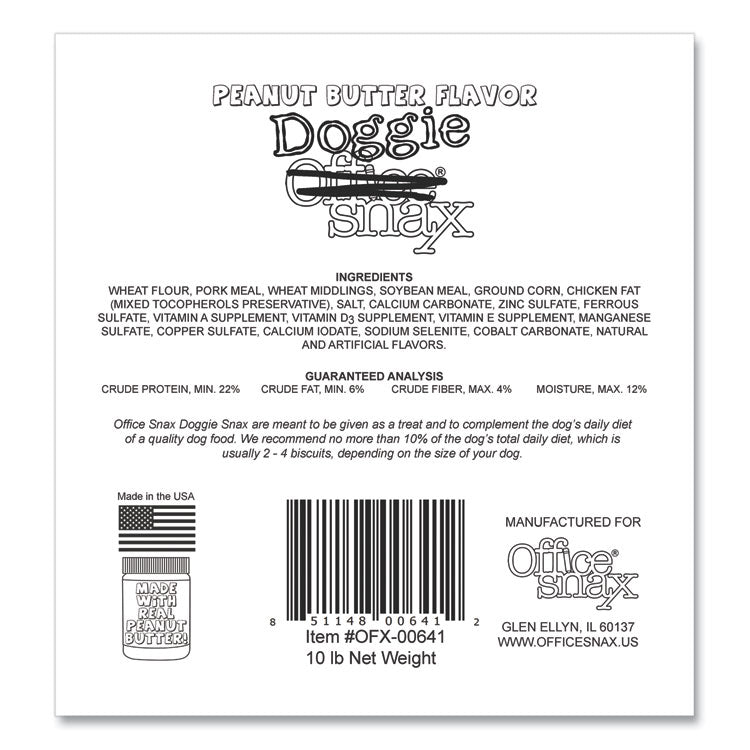 Doggie Biscuits, Peanut Butter, 10 lb Box