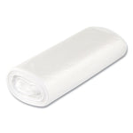 High-Density Commercial Can Liners, 33 gal, 16 mic, 33" x 40", Clear, Interleaved Roll, 25 Bags/Roll, 10 Rolls/Carton