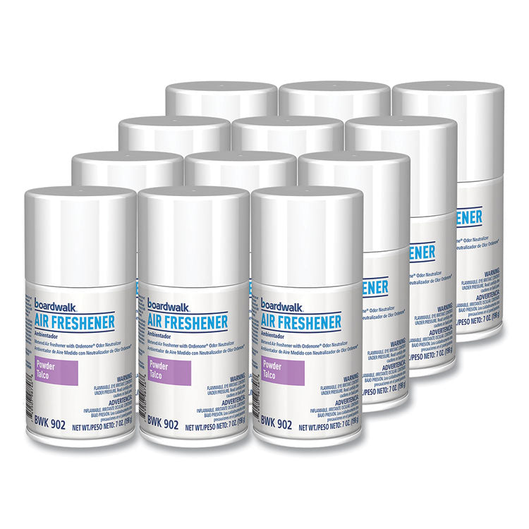 Metered Air Freshener Refill, Powder Mist Scent, 7 oz Aerosol Spray, 12/Carton