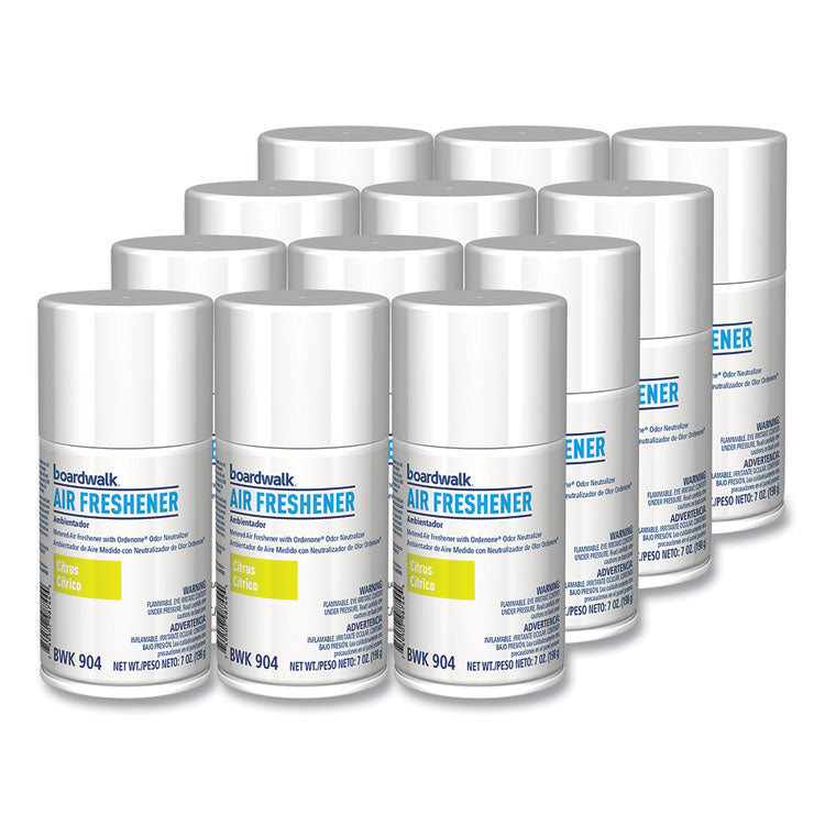 Metered Air Freshener Refill, Citrus Sunrise Scent, 7 oz Aerosol Spray, 12/Carton
