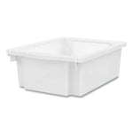 Flagship Storage Bins, 1 Section, 12.75" x 16" x 6", Translucent White