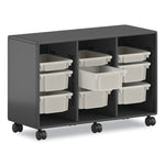 Flagship Storage Bins, 1 Section, 12.75" x 16" x 6", Translucent White